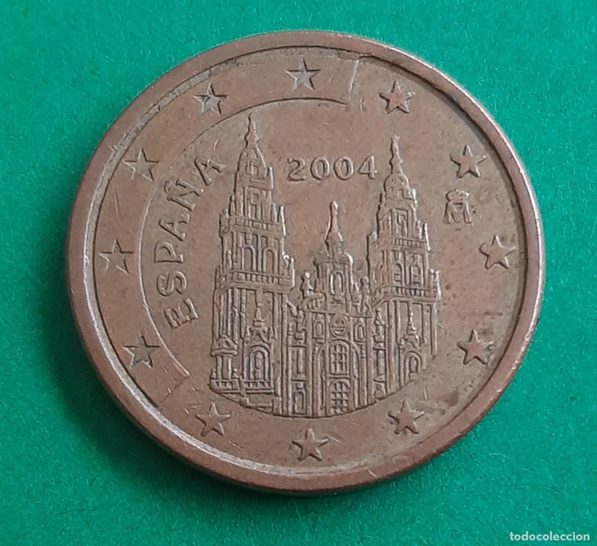 Monedas con errores: (ERROR-ESPA&Ntilde;A)(2004) 5 C&Eacute;NTIMOS CON ERROR. EXCESO DE METAL/PEGOTE - Foto 8