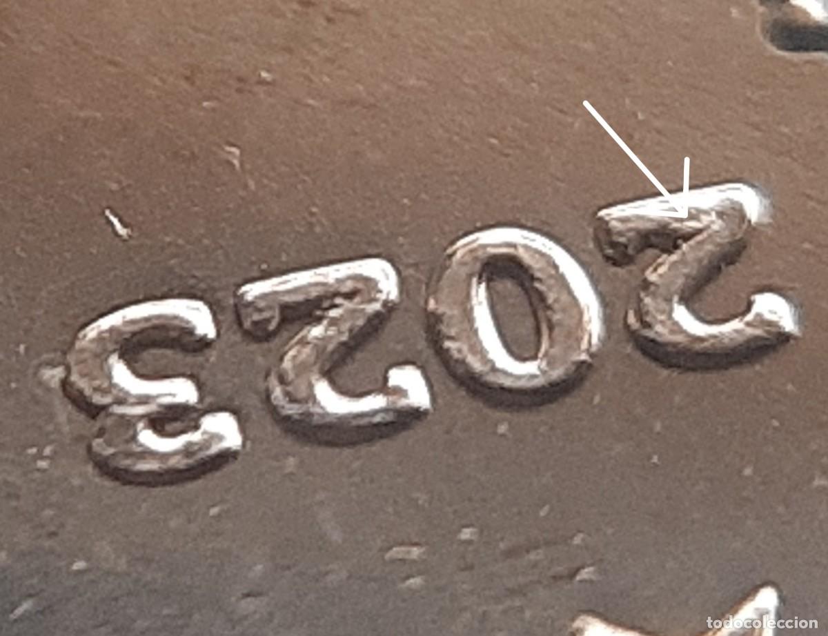 Monedas con errores: (ERROR-ESPA&Ntilde;A)(2023) 5 C&Eacute;NTIMOS CON ERROR. EXCESO DE METAL/PEGOTE - Foto 6