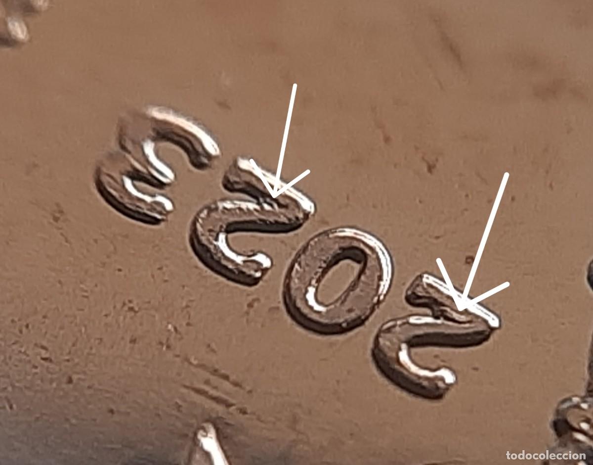 Monedas con errores: (ERROR-ESPA&Ntilde;A)(2023) 5 C&Eacute;NTIMOS CON ERROR. EXCESO DE METAL/PEGOTE - Foto 10