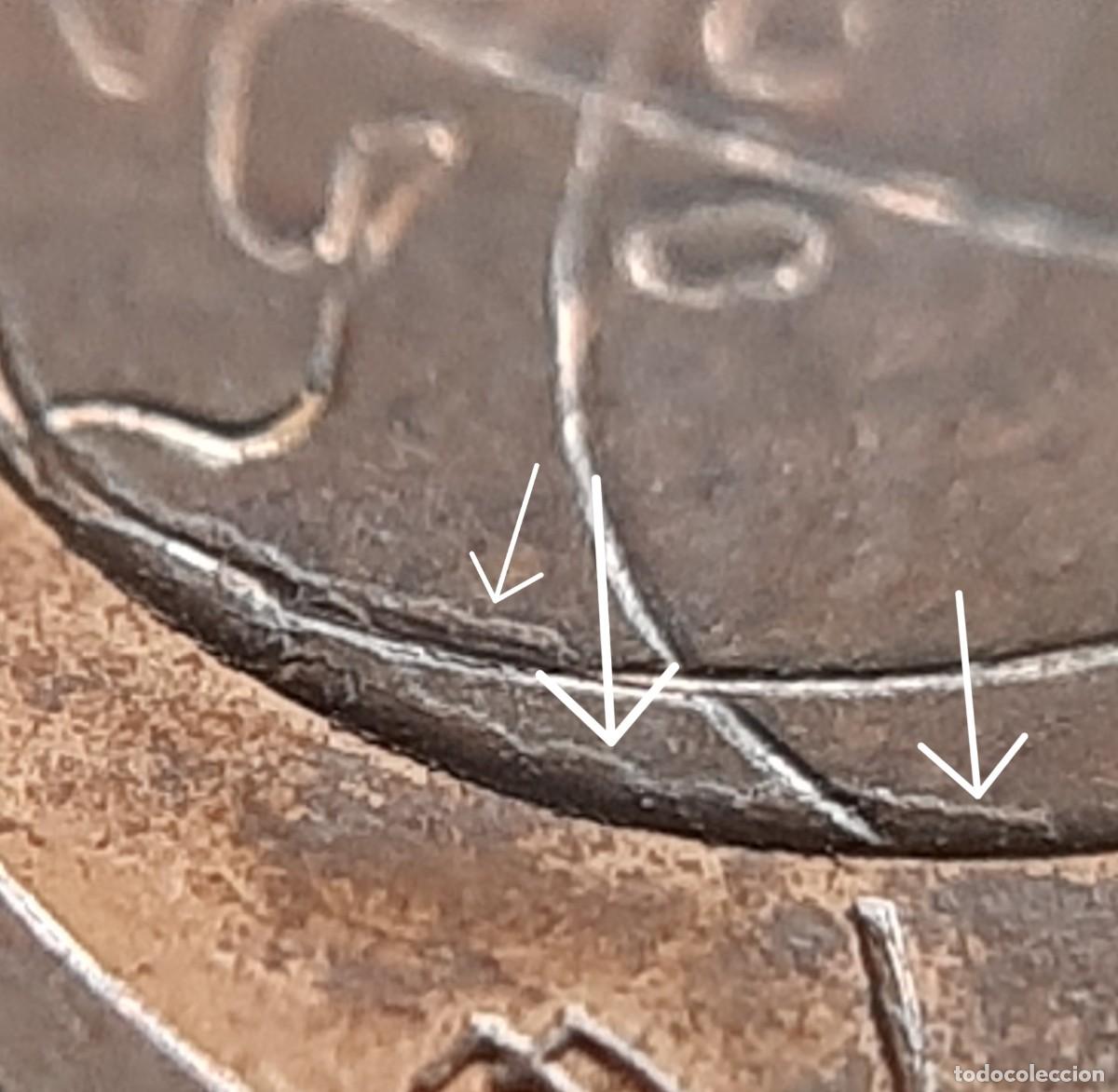 Monedas con errores: (ERROR-ESPA&Ntilde;A)(2016) 5 C&Eacute;NTIMOS CON ERROR. EXCESO DE METAL - Foto 2