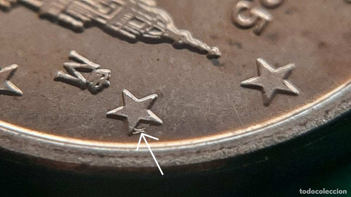 Monedas con errores: (ERROR-ESPA&Ntilde;A)(2025) 1 C&Eacute;NTIMO CON ERROR. EXCESO DE METAL - Foto 4