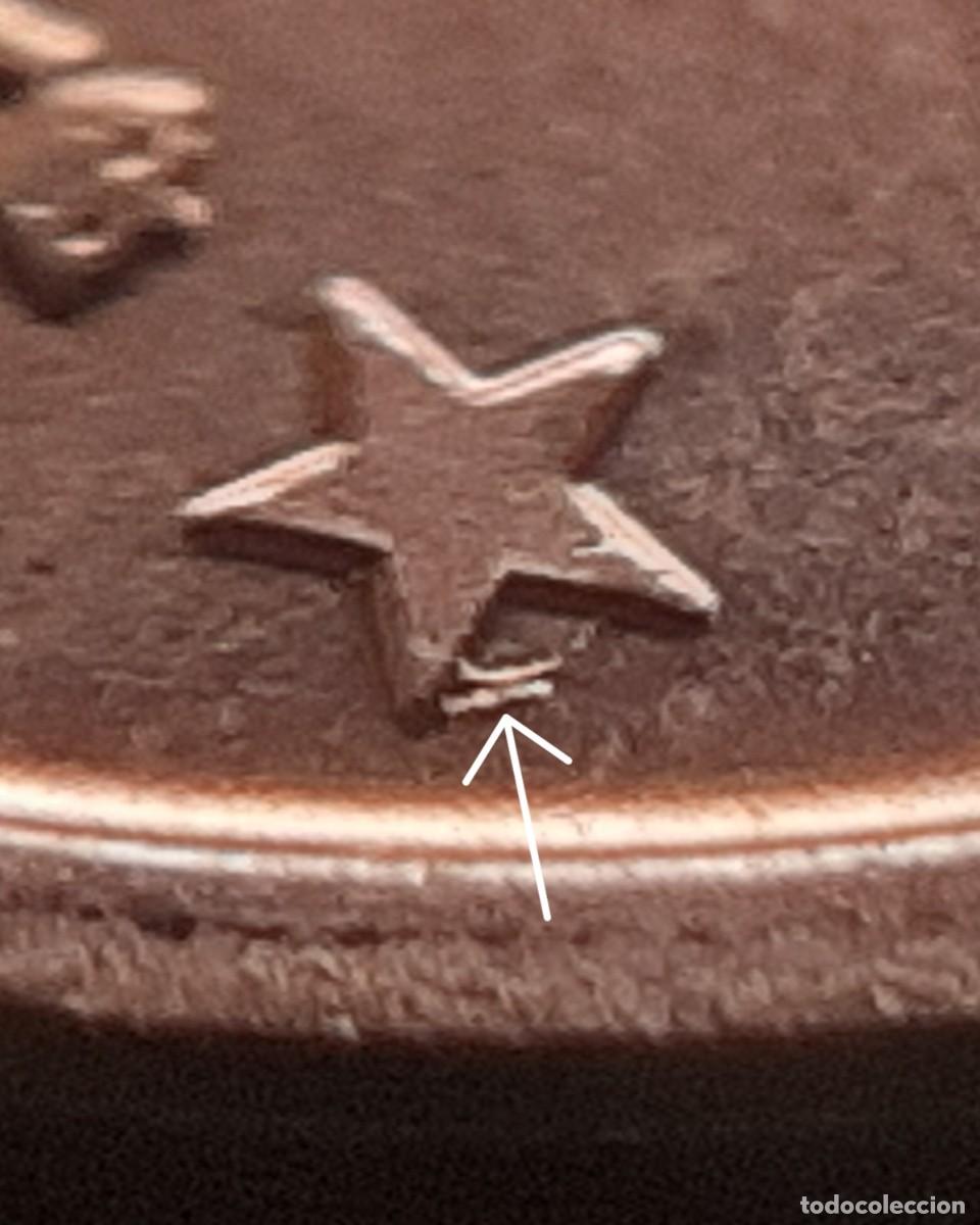 Monedas con errores: (ERROR-ESPA&Ntilde;A)(2025) 1 C&Eacute;NTIMO CON ERROR. EXCESO DE METAL - Foto 9
