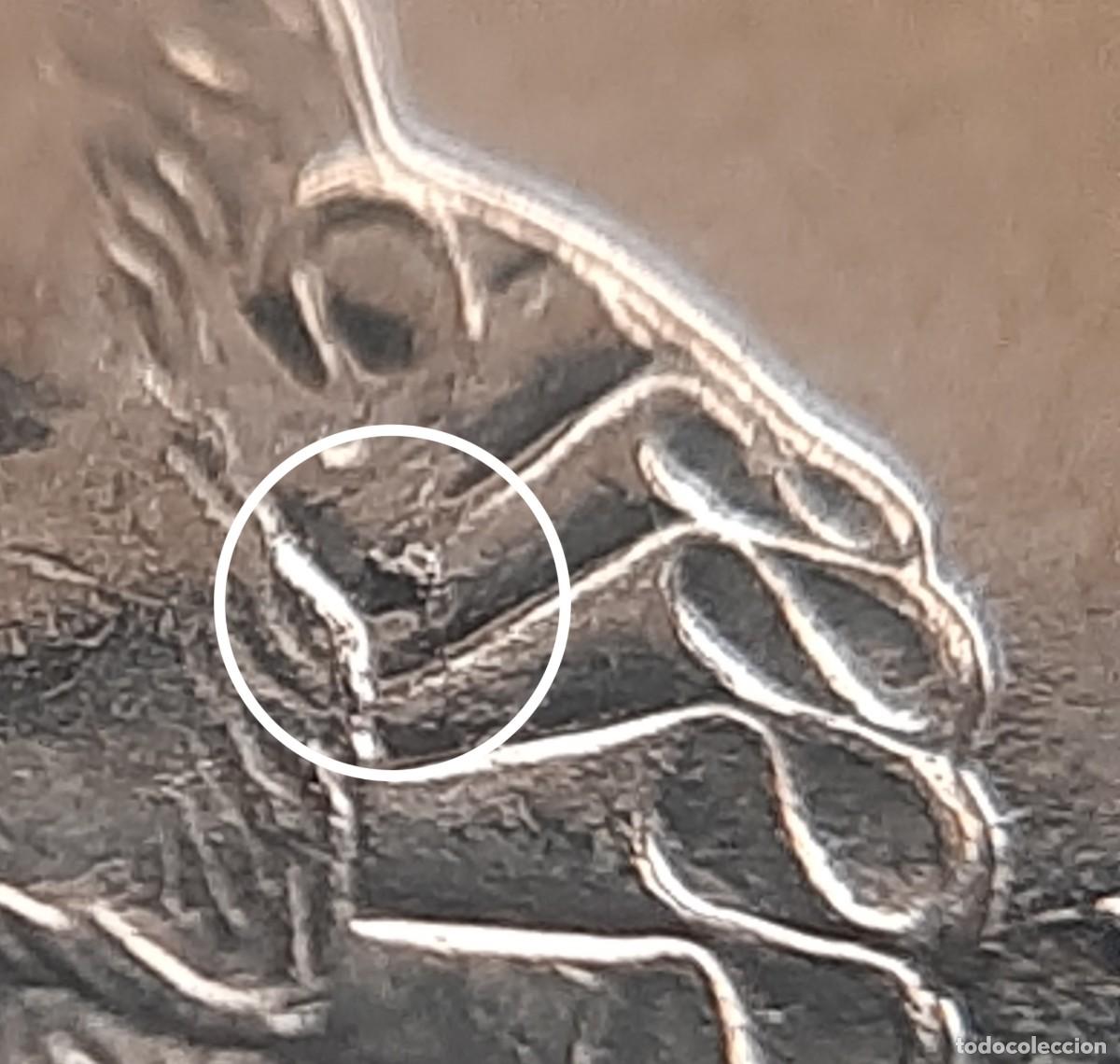 Monedas con errores: (ERROR-ESPA&Ntilde;A)(2024) 20 C&Eacute;NTIMOS CON ERROR. EXCESO DE METAL EN OREJA DE CERVANTES - Foto 3