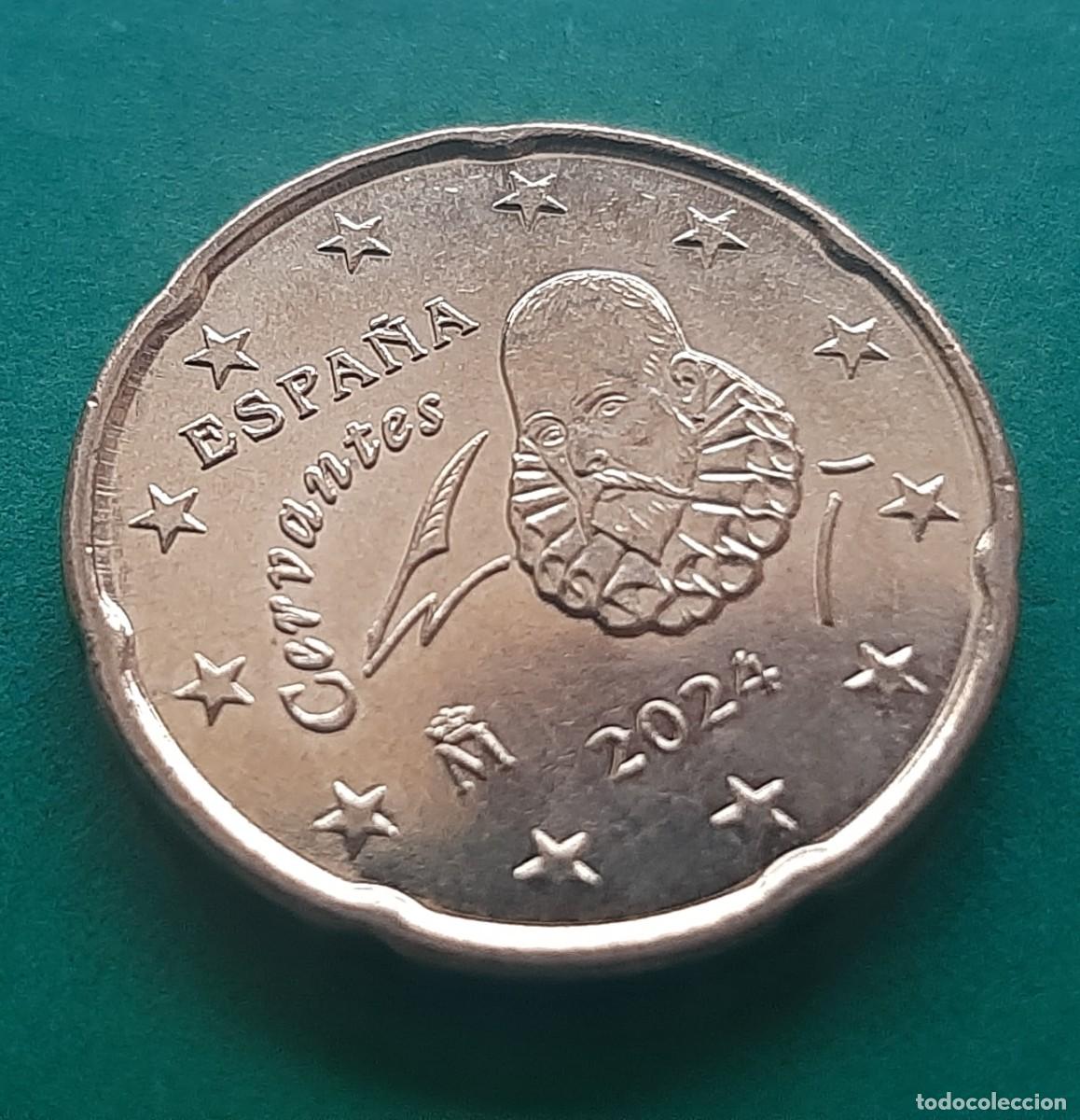Monedas con errores: (ERROR-ESPA&Ntilde;A)(2024) 20 C&Eacute;NTIMOS CON ERROR. EXCESO DE METAL EN OREJA DE CERVANTES - Foto 13