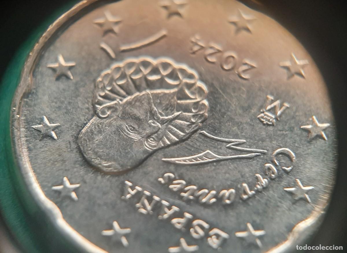 Monedas con errores: (ERROR-ESPA&Ntilde;A)(2024) 20 C&Eacute;NTIMOS CON ERROR. EXCESO DE METAL EN OREJA DE CERVANTES - Foto 15