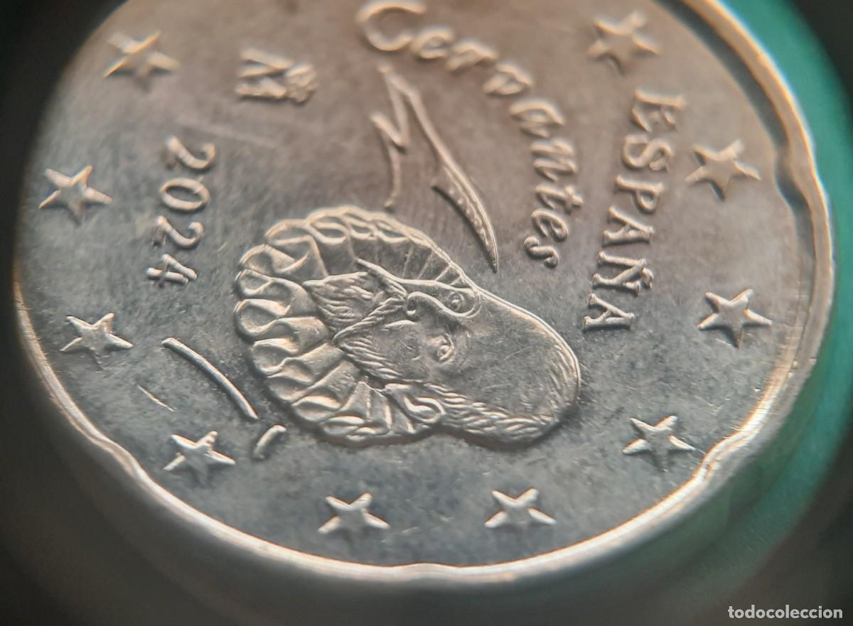 Monedas con errores: (ERROR-ESPA&Ntilde;A)(2024) 20 C&Eacute;NTIMOS CON ERROR. EXCESO DE METAL EN OREJA DE CERVANTES - Foto 17