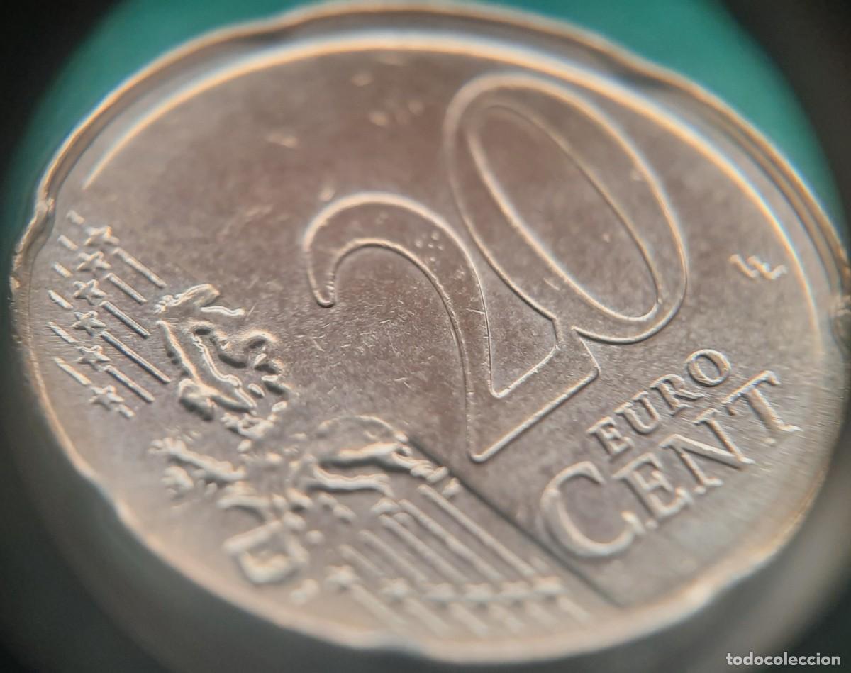 Monedas con errores: (ERROR-ESPA&Ntilde;A)(2024) 20 C&Eacute;NTIMOS CON ERROR. EXCESO DE METAL EN OREJA DE CERVANTES - Foto 22