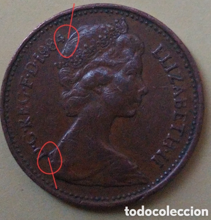 Monedas con errores: One Penny 1984, error - Foto 2