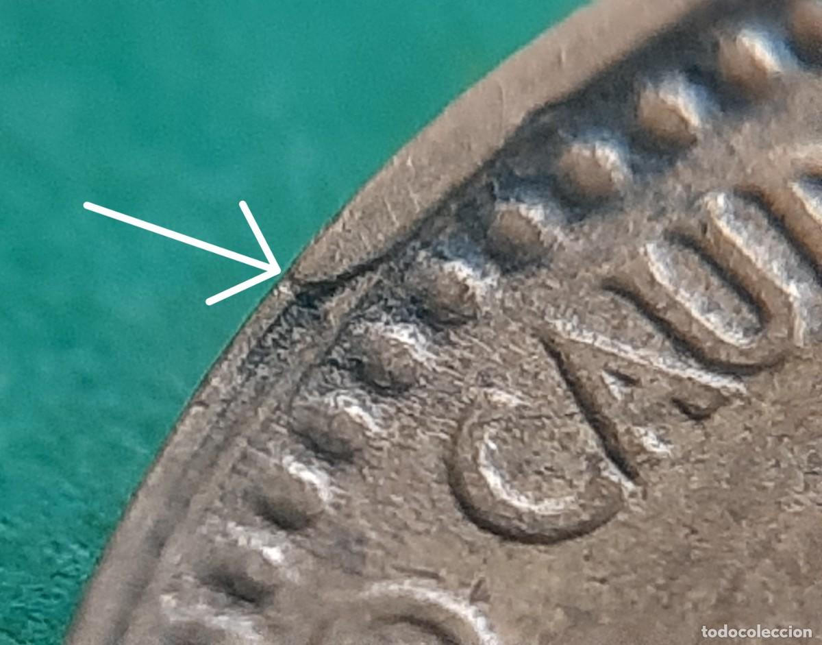 Monedas con errores: (ERROR-ESPA&Ntilde;A)(1963*65) 1 PESETA CON ERROR. CANTO IRREGULAR - Foto 3
