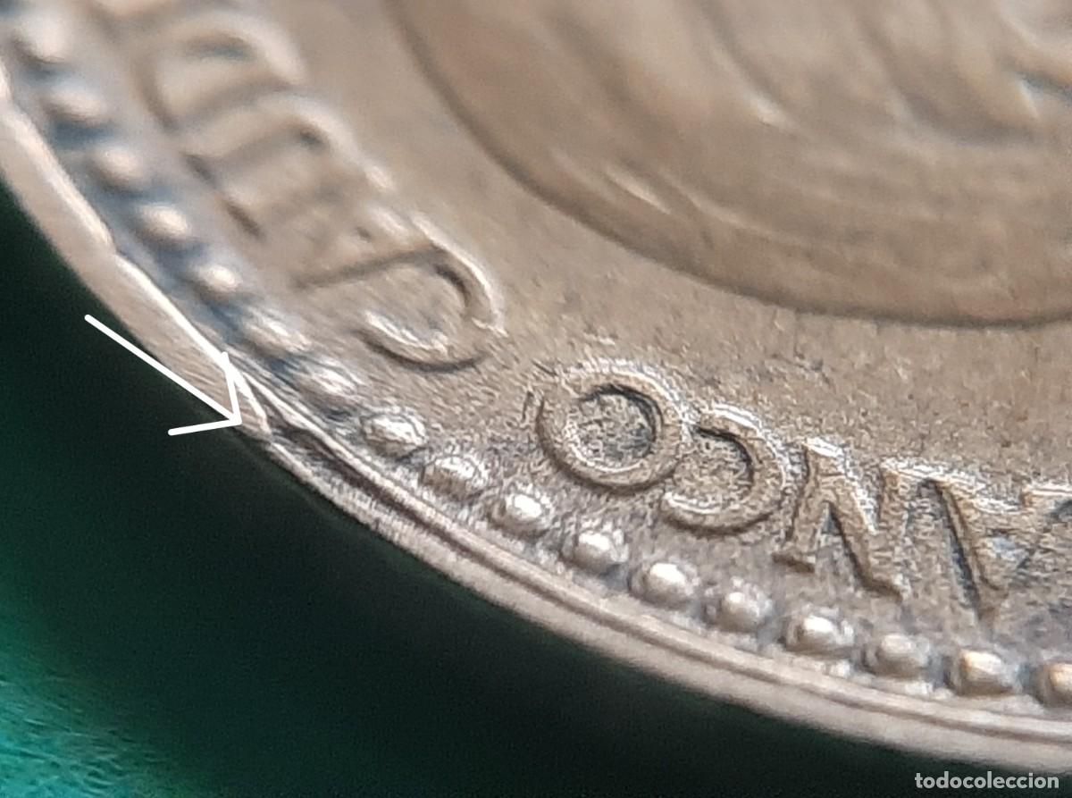 Monedas con errores: (ERROR-ESPA&Ntilde;A)(1963*65) 1 PESETA CON ERROR. CANTO IRREGULAR - Foto 4