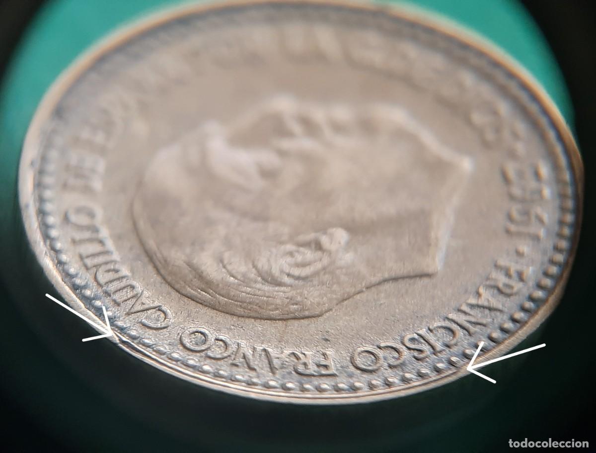 Monedas con errores: (ERROR-ESPA&Ntilde;A)(1963*65) 1 PESETA CON ERROR. CANTO IRREGULAR - Foto 7