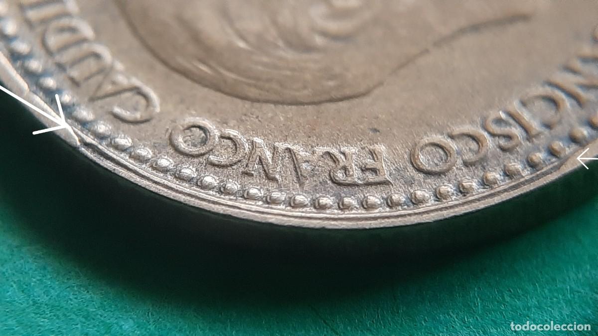 Monedas con errores: (ERROR-ESPA&Ntilde;A)(1963*65) 1 PESETA CON ERROR. CANTO IRREGULAR - Foto 8