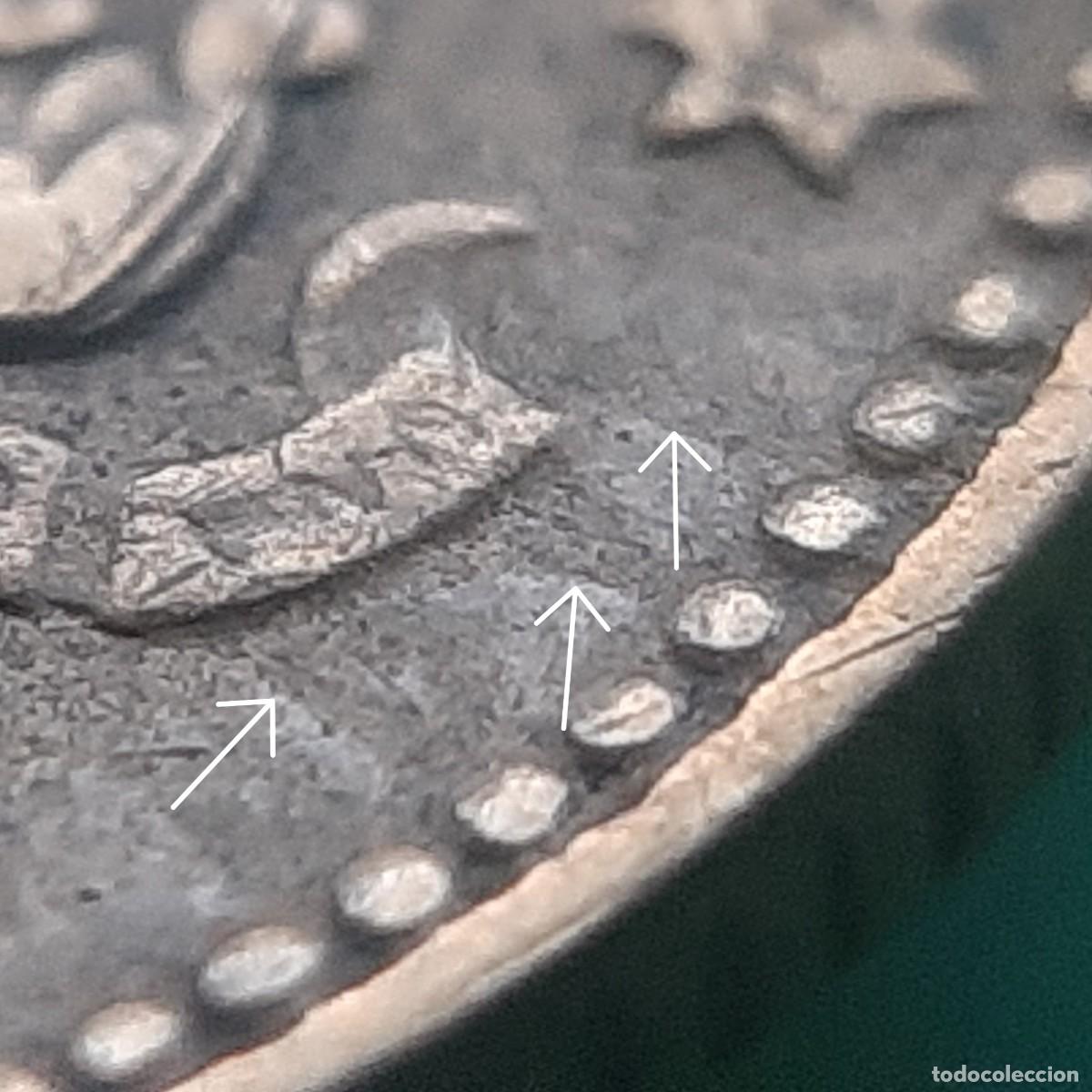 Monedas con errores: (ERROR-ESPA&Ntilde;A)(1963*64) 1 PESETA CON ERROR. REPINTE - Foto 6