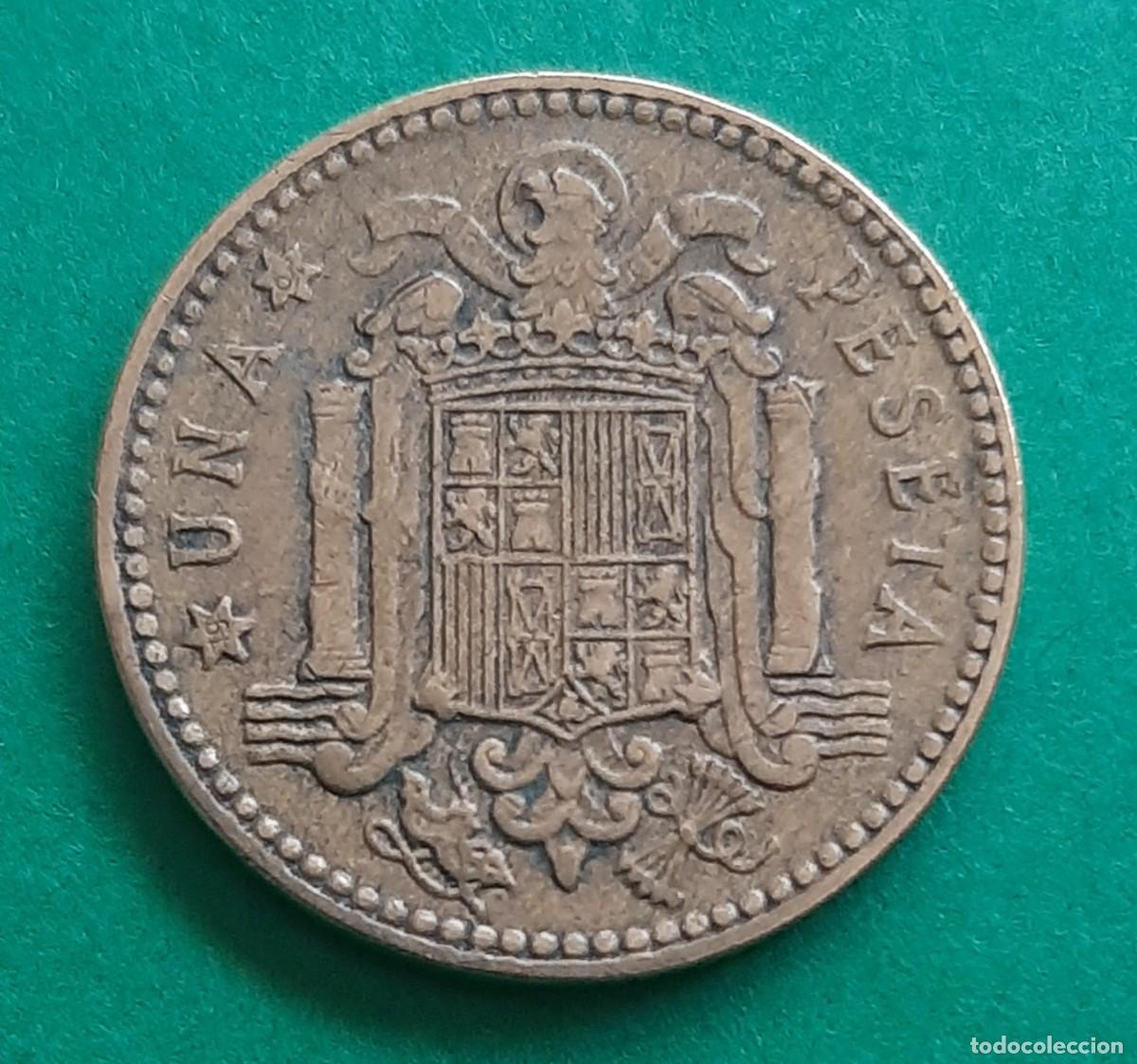 Monedas con errores: (ERROR-ESPA&Ntilde;A)(1963*64) 1 PESETA CON ERROR. REPINTE - Foto 9