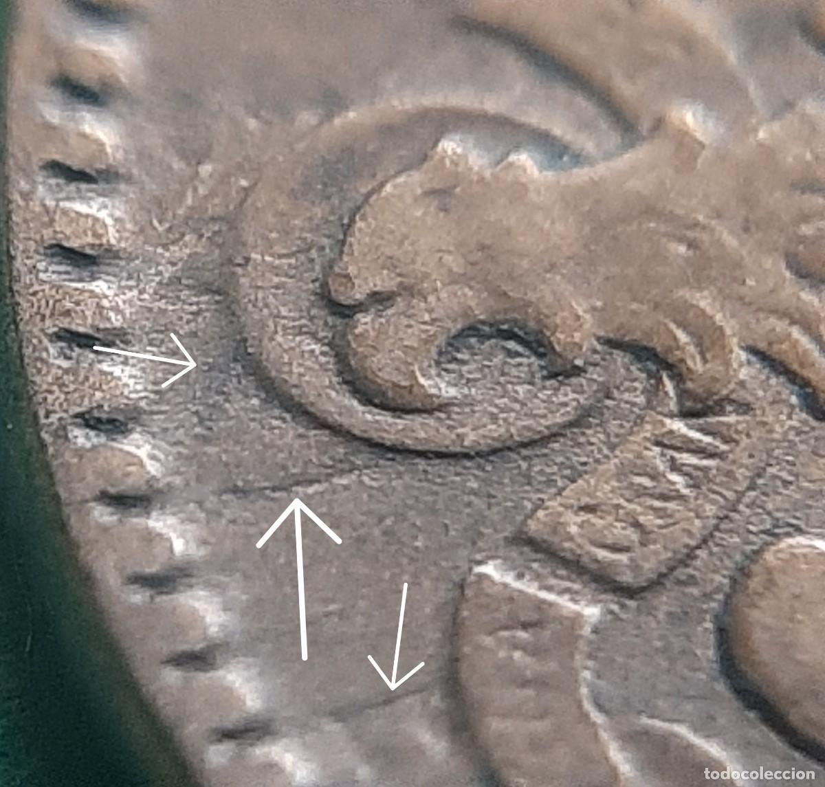 Monedas con errores: (ERROR-ESPA&Ntilde;A)(1963*66) 1 PESETA CON ERROR. REPINTE EN REVERSO - Foto 3