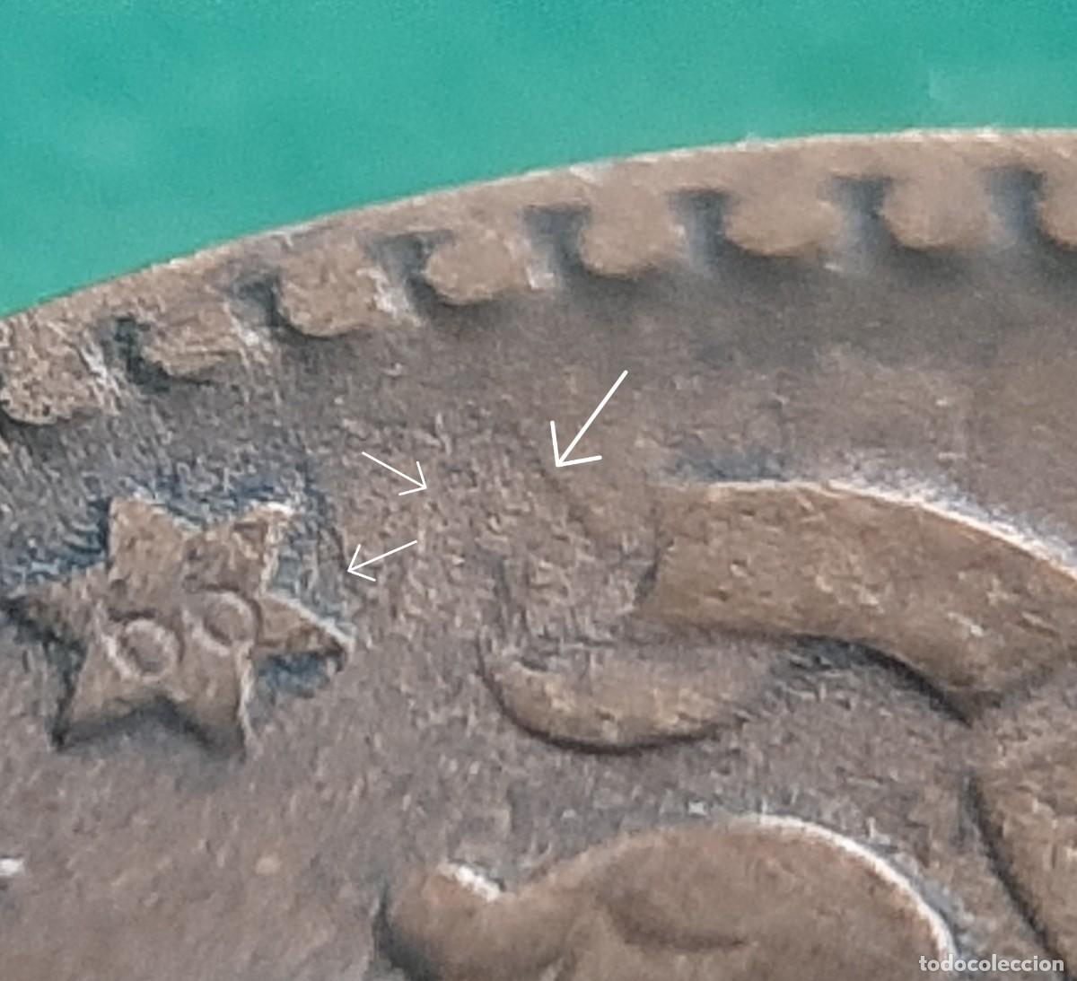 Monedas con errores: (ERROR-ESPA&Ntilde;A)(1963*66) 1 PESETA CON ERROR. REPINTE EN REVERSO - Foto 4