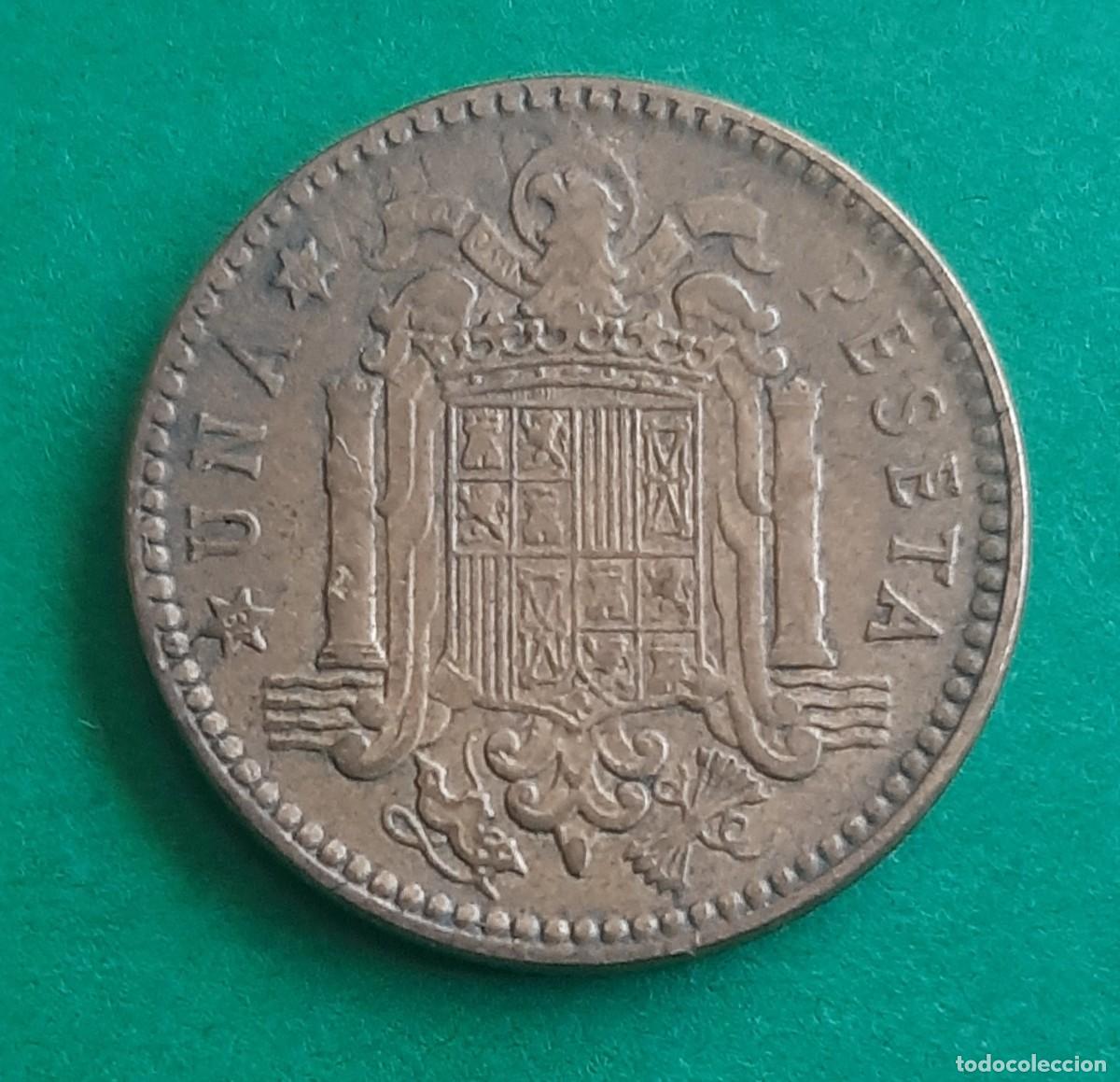 Monedas con errores: (ERROR-ESPA&Ntilde;A)(1963*66) 1 PESETA CON ERROR. REPINTE EN REVERSO - Foto 11