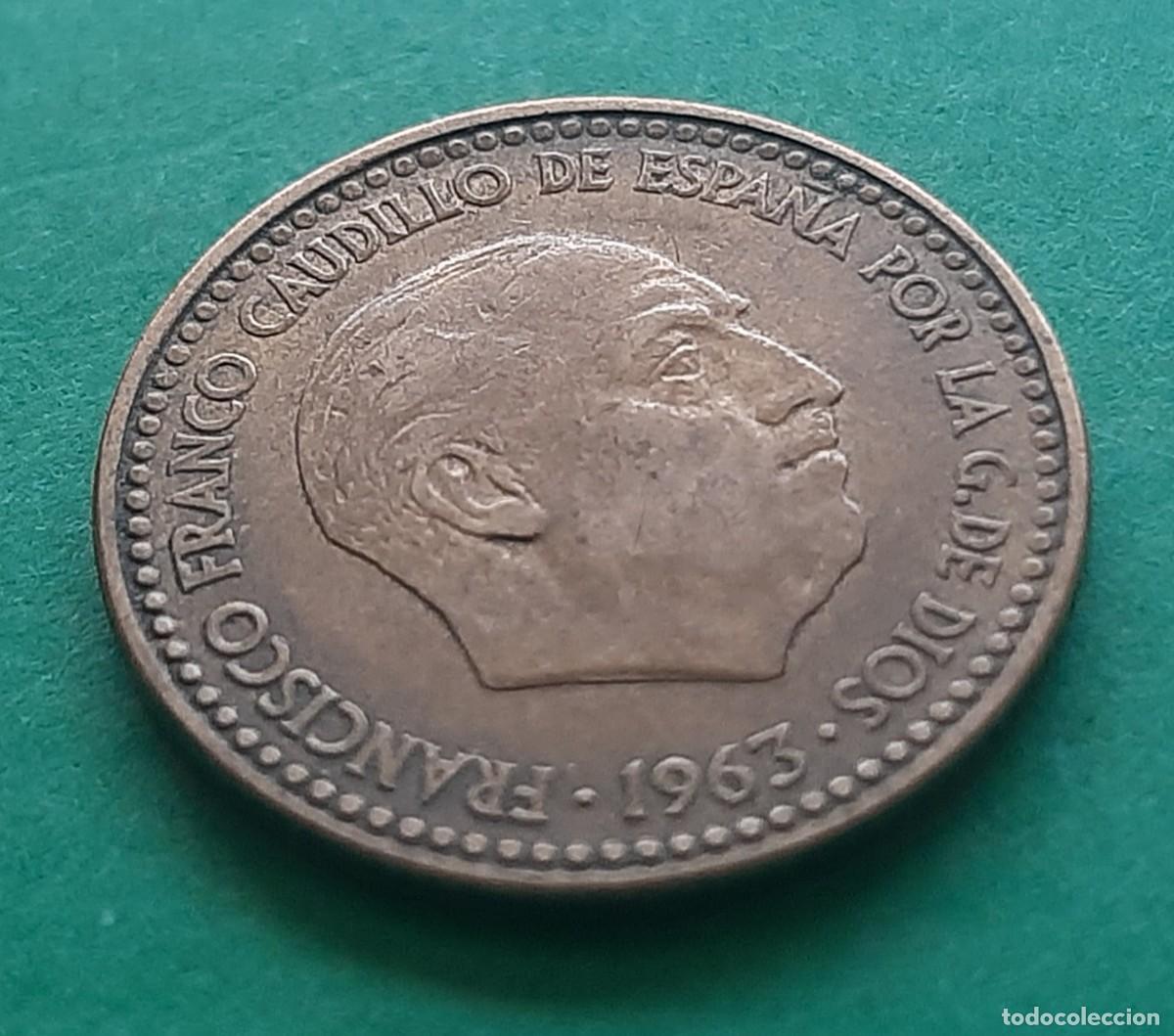 Monedas con errores: (ERROR-ESPA&Ntilde;A)(1963*66) 1 PESETA CON ERROR. REPINTE EN REVERSO - Foto 12