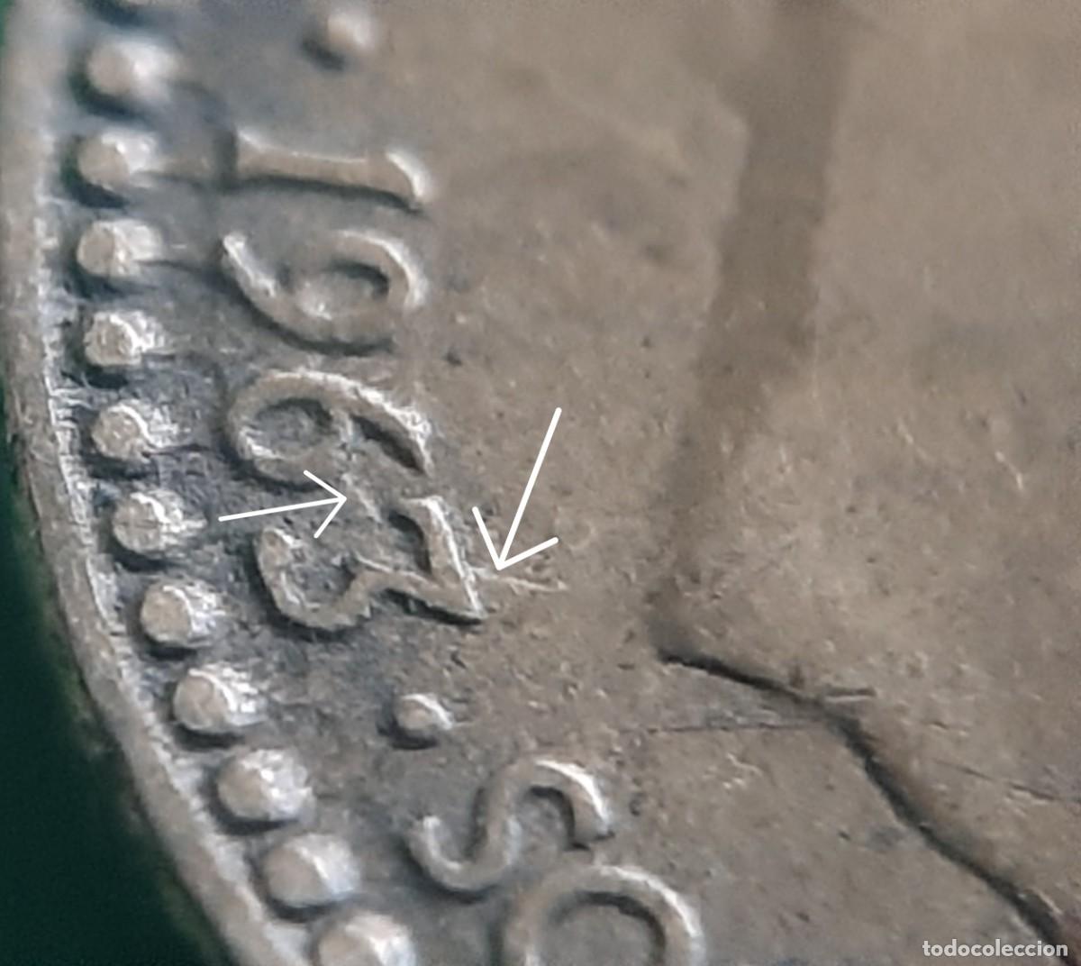 Monedas con errores: (ERROR-ESPA&Ntilde;A)(1963*66) 1 PESETA CON ERROR. REPINTE EN REVERSO Y ANVERSO - Foto 4