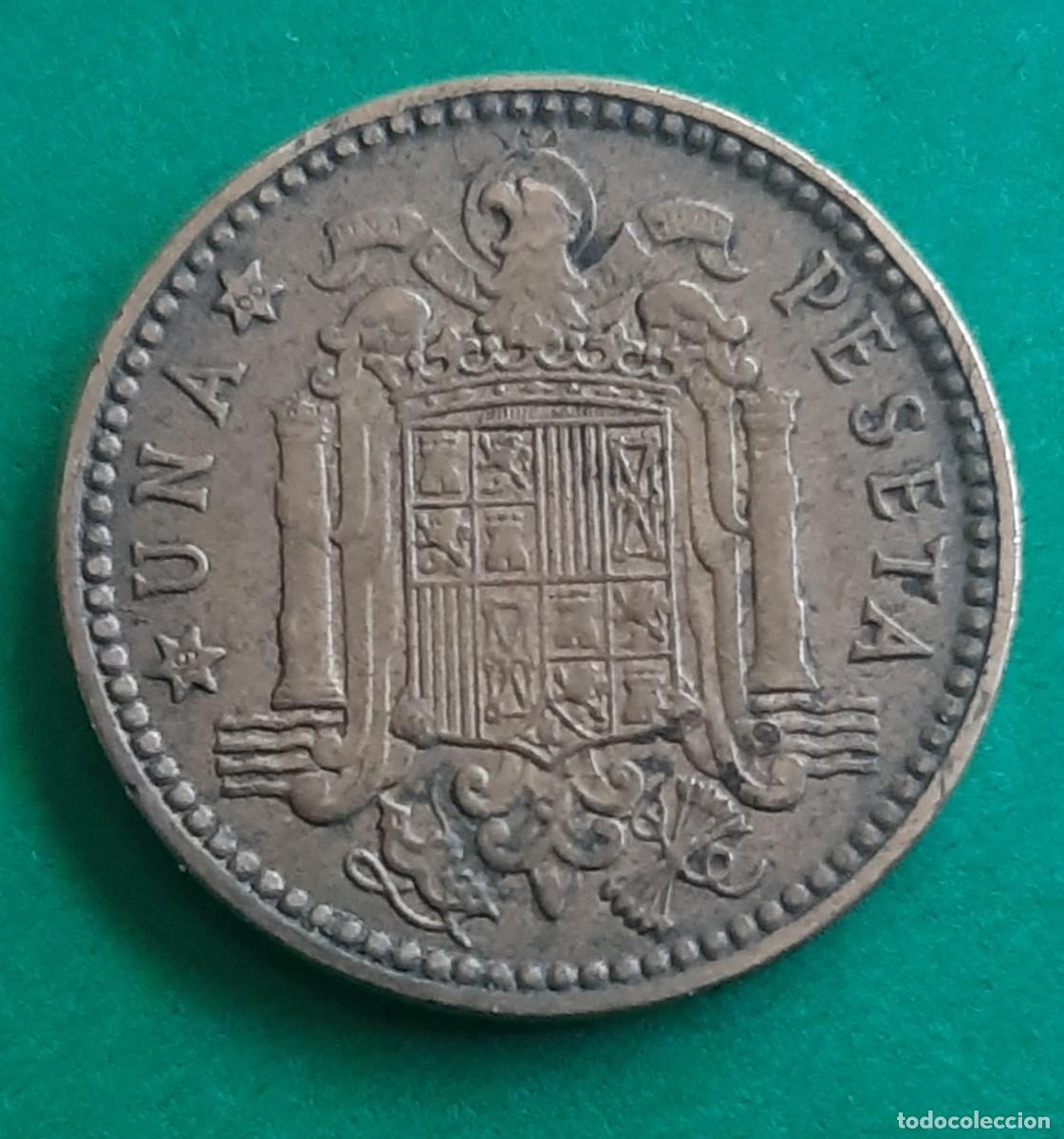 Monedas con errores: (ERROR-ESPA&Ntilde;A)(1963*66) 1 PESETA CON ERROR. REPINTE EN REVERSO Y ANVERSO - Foto 9