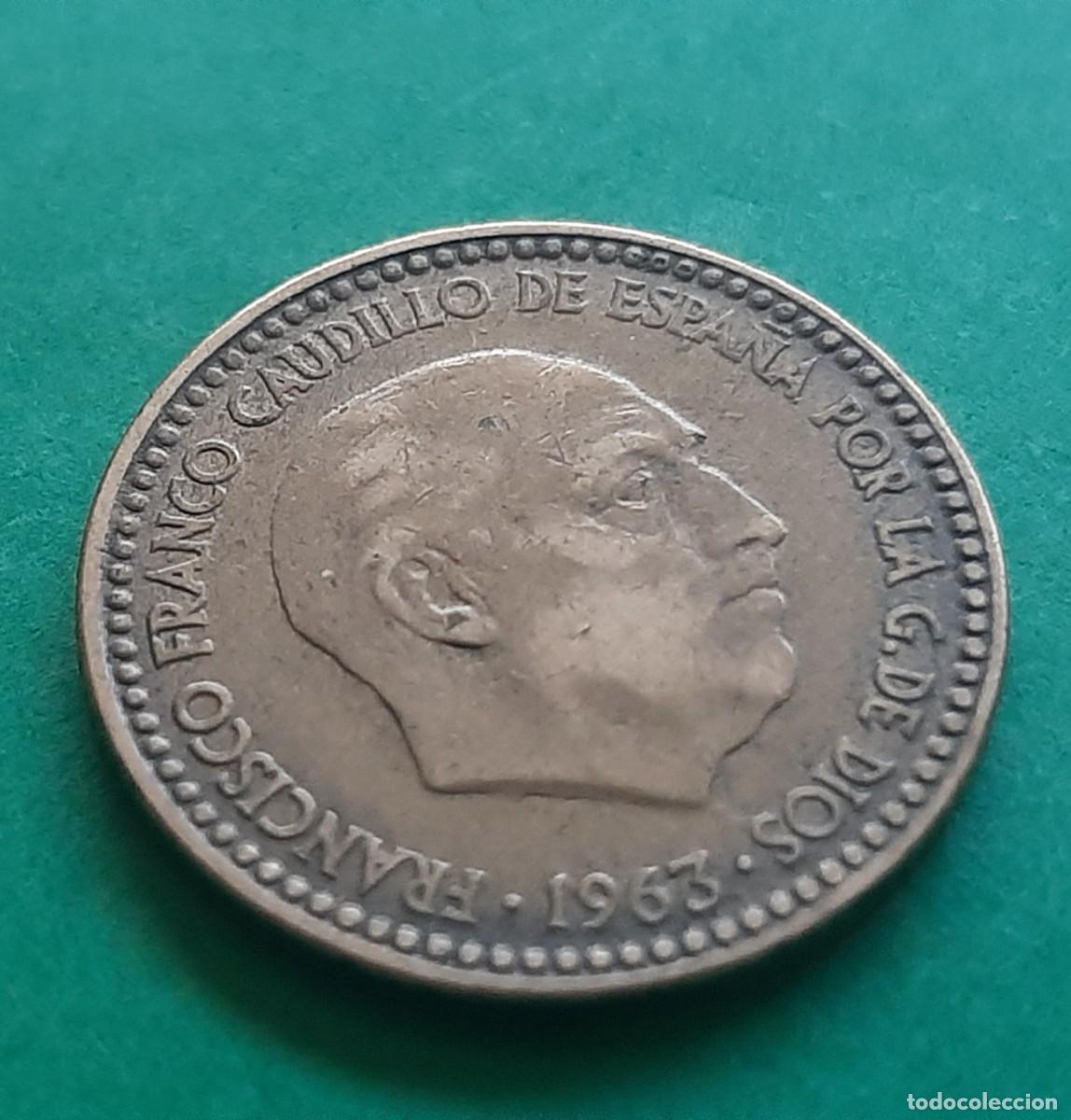 Monedas con errores: (ERROR-ESPA&Ntilde;A)(1963*66) 1 PESETA CON ERROR. REPINTE EN REVERSO Y ANVERSO - Foto 10