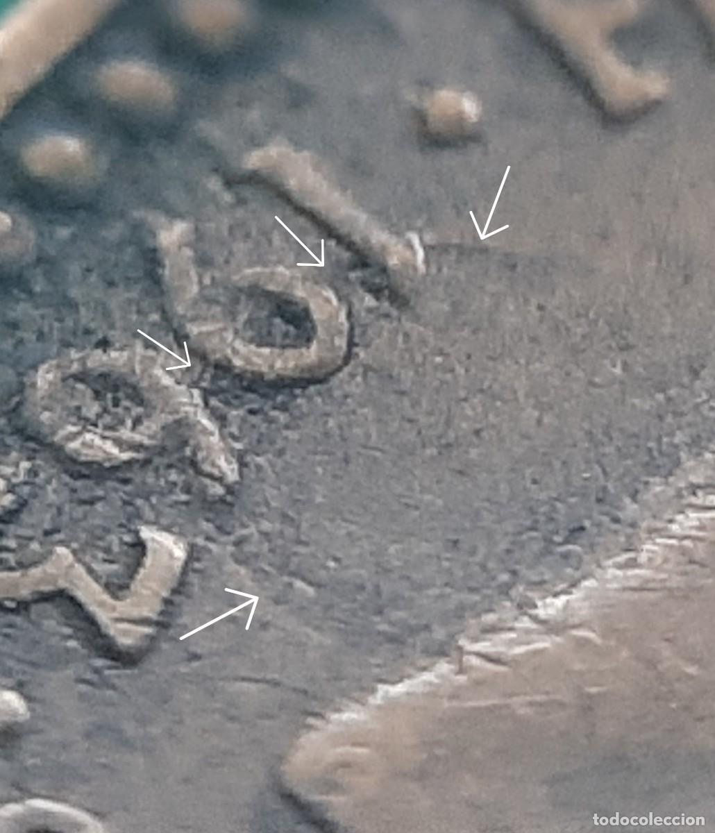 Monedas con errores: (ERROR-ESPA&Ntilde;A)(1963*65) 1 PESETA CON ERROR. REPINTE EN ANVERSO - Foto 2