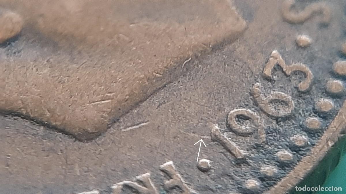 Monedas con errores: (ERROR-ESPA&Ntilde;A)(1963*65) 1 PESETA CON ERROR. REPINTE EN ANVERSO - Foto 5