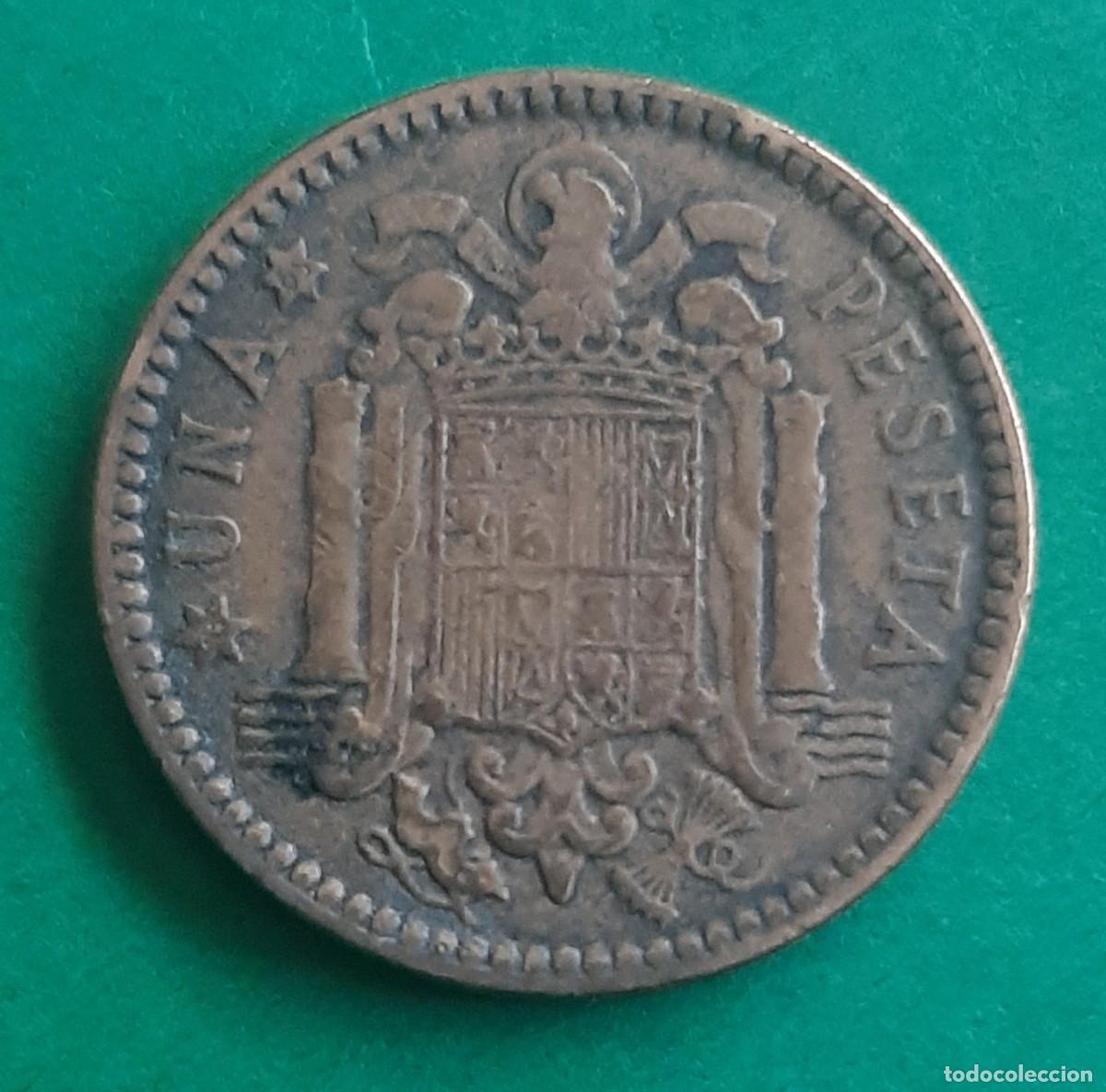 Monedas con errores: (ERROR-ESPA&Ntilde;A)(1963*65) 1 PESETA CON ERROR. REPINTE EN ANVERSO - Foto 8