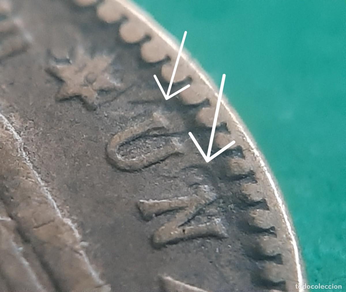 Monedas con errores: (ERROR-ESPA&Ntilde;A)(1963*65) 1 PESETA CON ERROR. REPINTE EN REVERSO - Foto 1