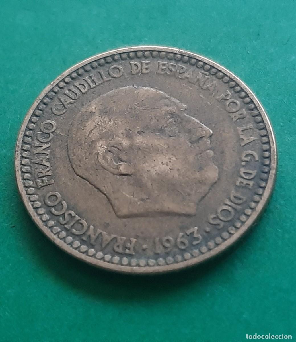 Monedas con errores: (ERROR-ESPA&Ntilde;A)(1963*65) 1 PESETA CON ERROR. REPINTE EN REVERSO - Foto 16