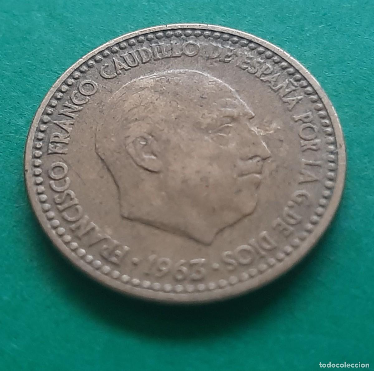 Monedas con errores: (ERROR-ESPA&Ntilde;A)(1963*65) 1 PESETA CON ERROR. REPINTE EN ANVERSO Y REVERSO - Foto 10