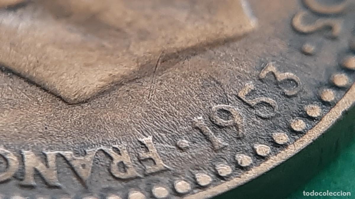 Monedas con errores: (ERROR-ESPA&Ntilde;A)(1953*63) 1 PESETA CON ERROR. REPINTE EN ANVERSO Y REVERSO - Foto 7