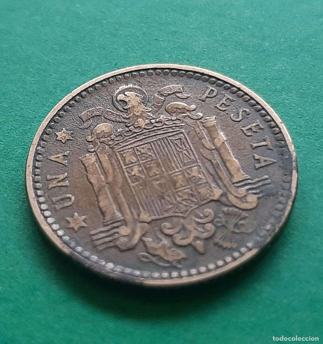 Monedas con errores: (ERROR-ESPA&Ntilde;A)(1953*63) 1 PESETA CON ERROR. REPINTE EN ANVERSO Y REVERSO - Foto 13