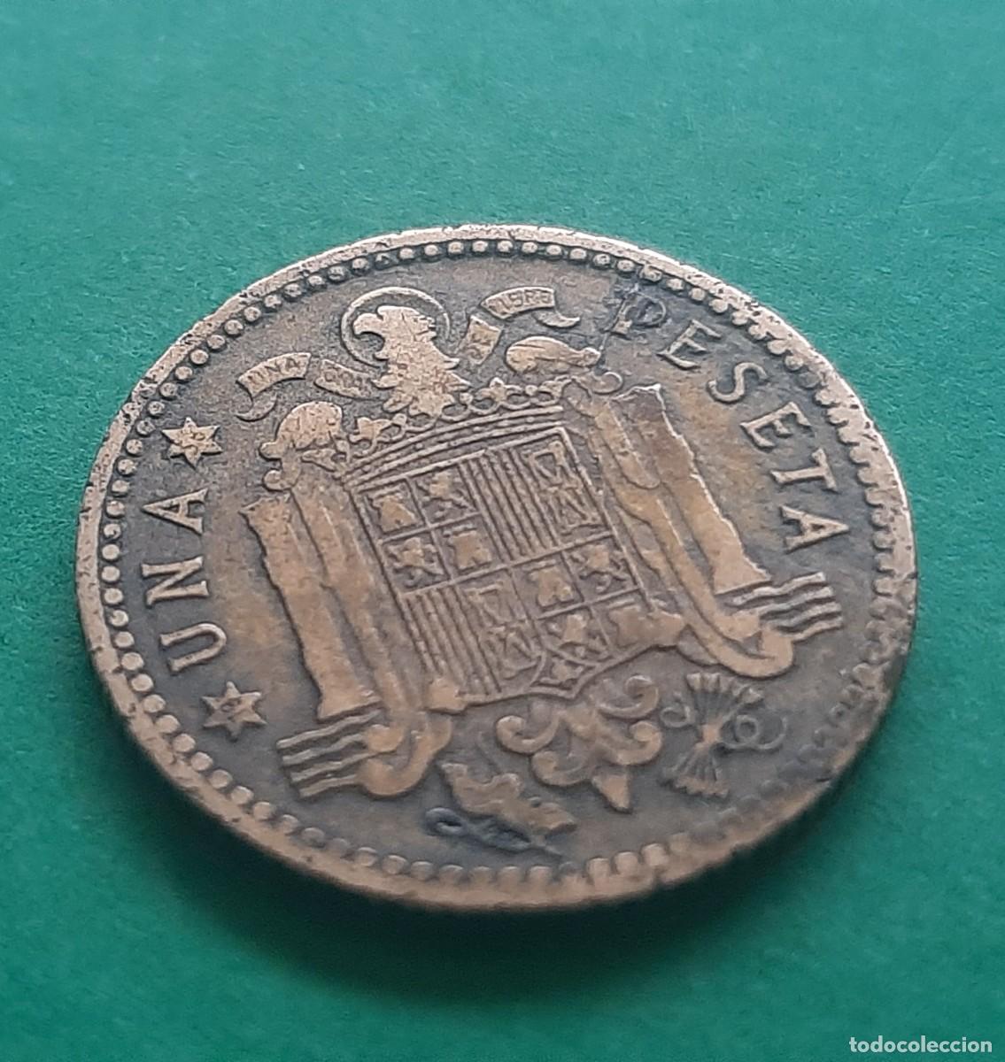 Monedas con errores: (ERROR-ESPA&Ntilde;A)(1953*56) 1 PESETA CON ERROR. ROTURA DE CU&Ntilde;O - Foto 11