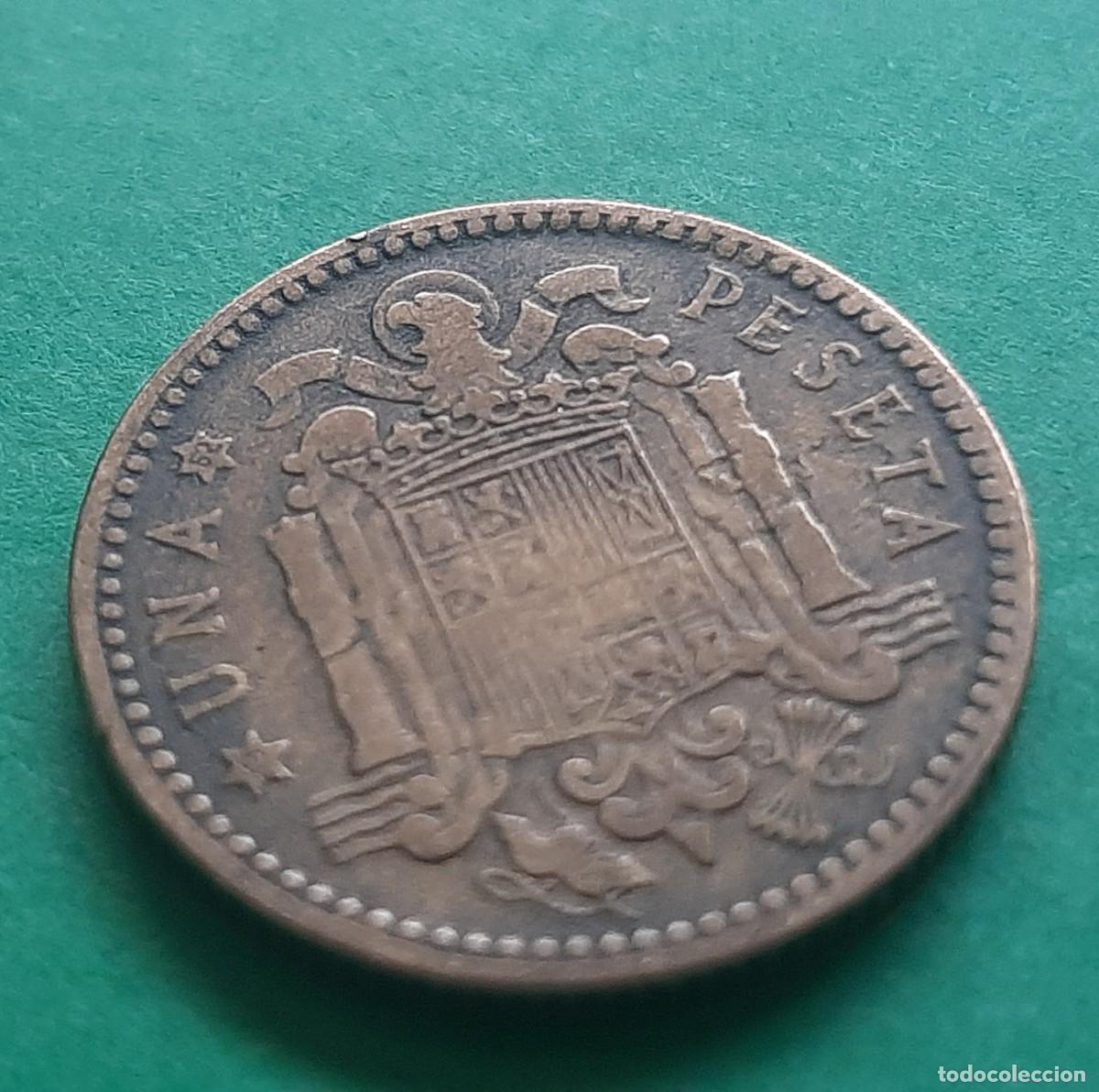 Monedas con errores: (ERROR-ESPA&Ntilde;A)(1953*62) 1 PESETA CON ERROR. HOJITAS - Foto 8