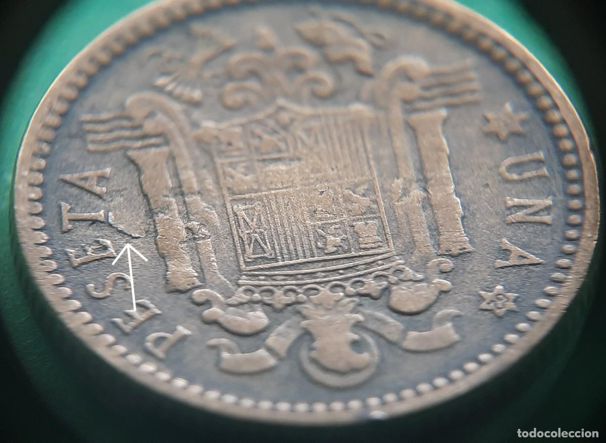 Monedas con errores: (ERROR-ESPA&Ntilde;A)(1953*62) 1 PESETA CON ERROR. HOJITAS - Foto 9