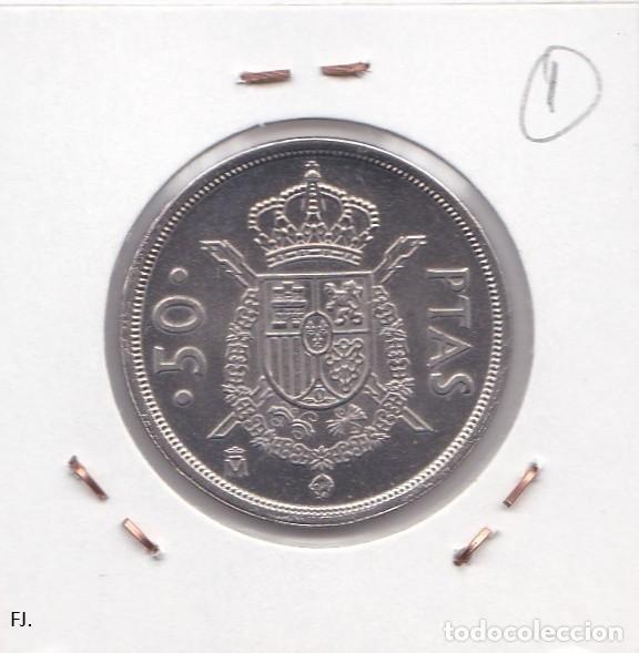 Monedas con errores: Moneda 50 Ptas 1982 J Carlos. Error, Remarcada, 1982-Letras. Anv S/C. - Foto 3