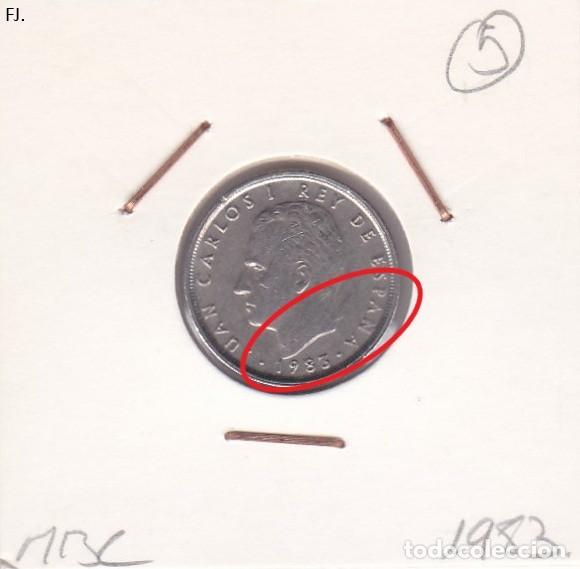Monedas con errores: Moneda 10 Ptas 1983 J Carlos. Error, Remarcada 1983-Letras, Anv Mbc. - Foto 1