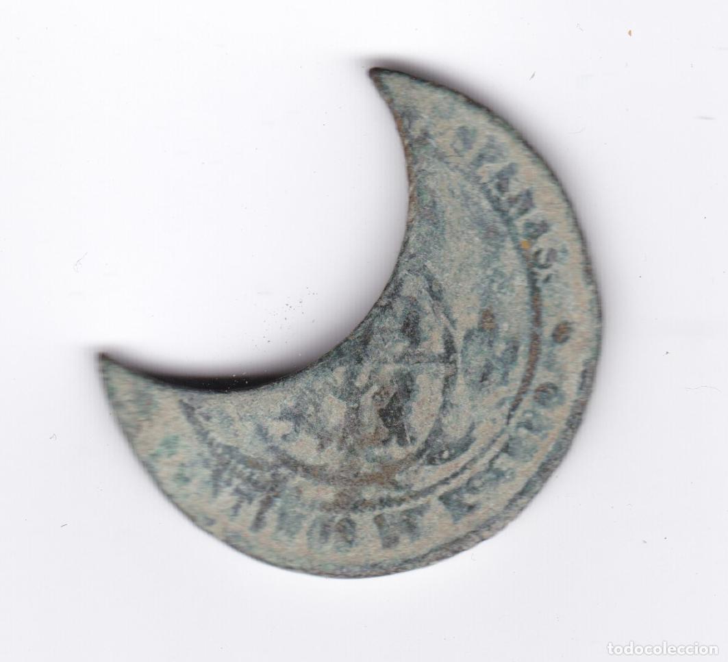 Monedas con errores: Isabel II. 1868. 5 C&eacute;ntimos de Escudo. &Uacute;nico y raro error moneda segmentada habiendo circulado - Foto 2