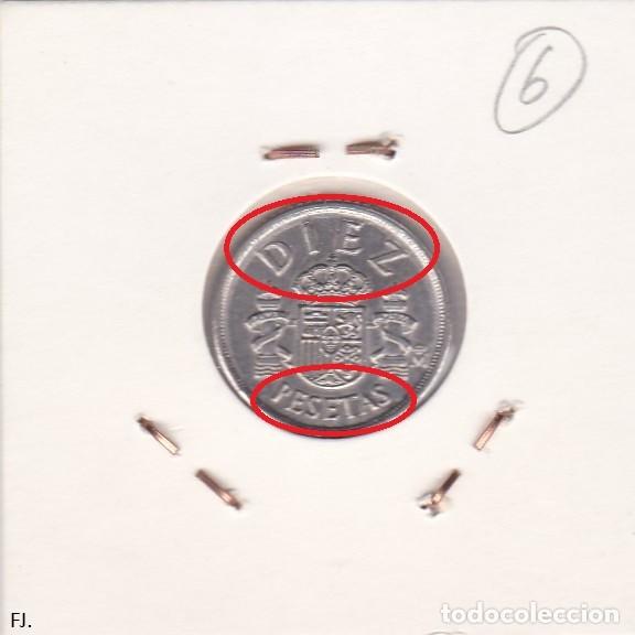 Monedas con errores: Moneda 10 Ptas 1983 J Carlos. Error, Remarcada Diez-Ptas. Rev Mbc. - Foto 2