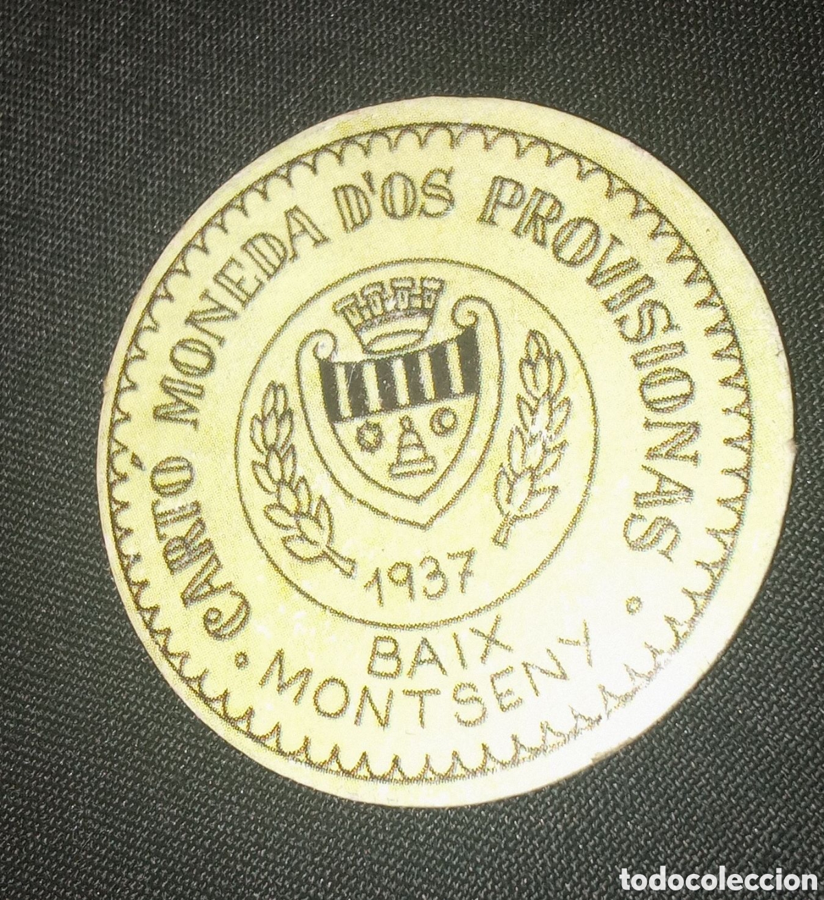 Monedas con errores: MONEDA CART&Oacute;N DE BAIX MONT SENY 1937 - Foto 1