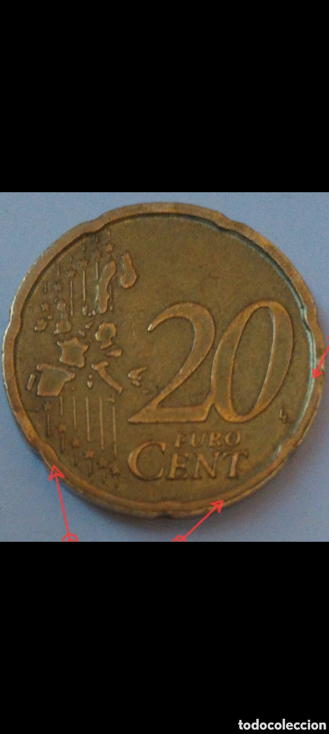 Monedas con errores: 20cent ERRORES de Acu&ntilde;aci&oacute;n Espa&ntilde;a 1999 - Foto 3