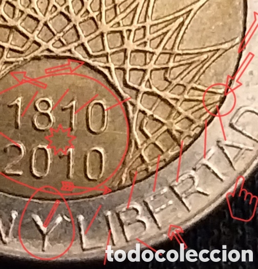 Monedas con errores: 1 PES&Oacute; ARGENTINA ERRO 2013 Conmemorativa - Foto 2