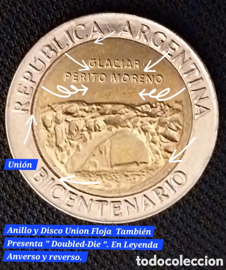 Monedas con errores: 1 PES&Oacute; ARGENTINA ERRO 2013 Conmemorativa - Foto 1