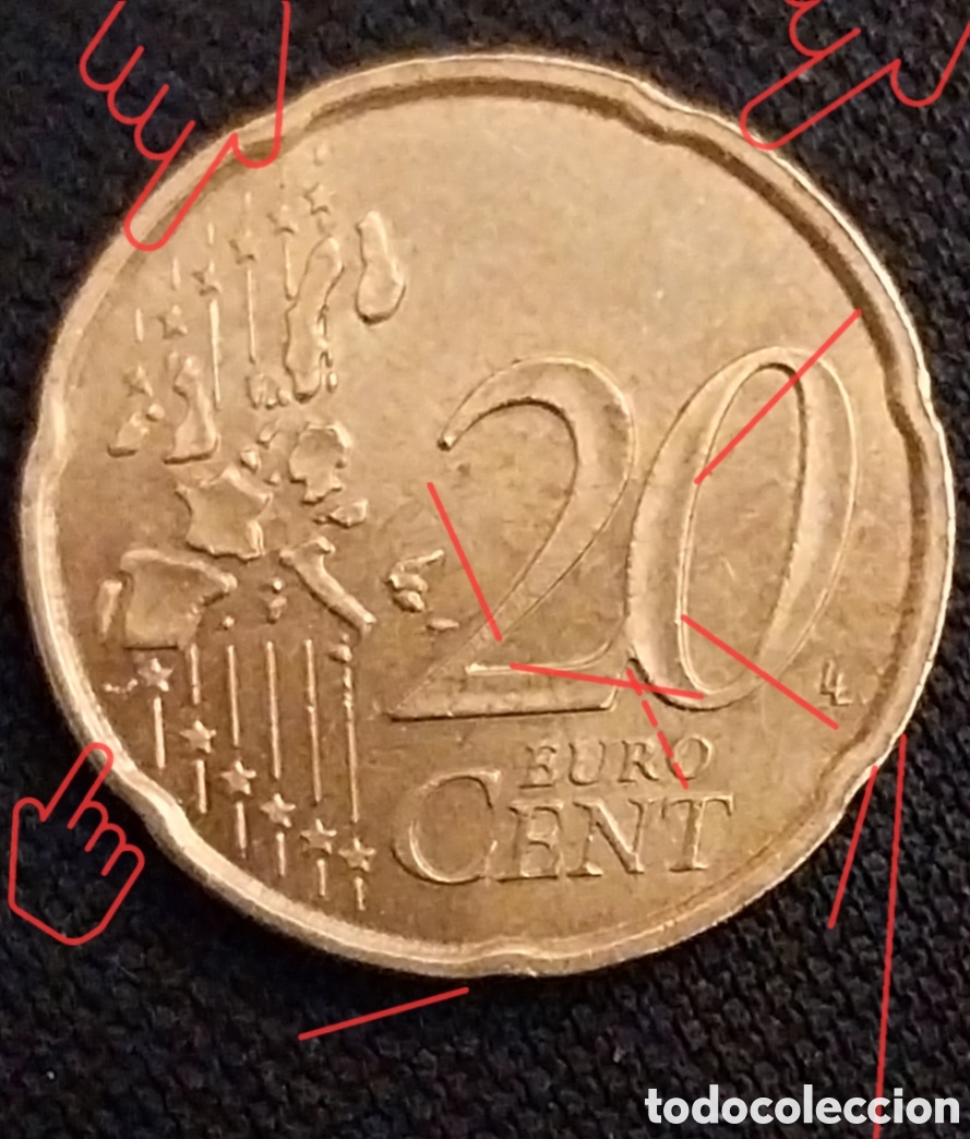Monedas con errores: Francia 1999- ERROR M&Uacute;LTIPLE Choque+Rotura Cu&ntilde;o+Laminaci&oacute;n - Foto 3