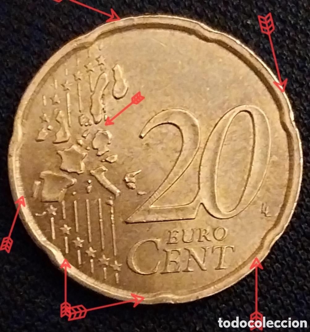 Monedas con errores: Francia 1999- ERROR M&Uacute;LTIPLE Choque+Rotura Cu&ntilde;o+Laminaci&oacute;n - Foto 6