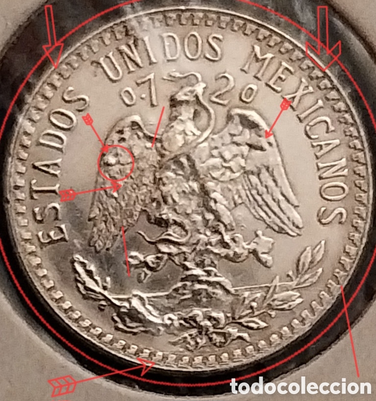 Monedas con errores: 20 Centavos ERRORES M&eacute;xico 1942 - Foto 1