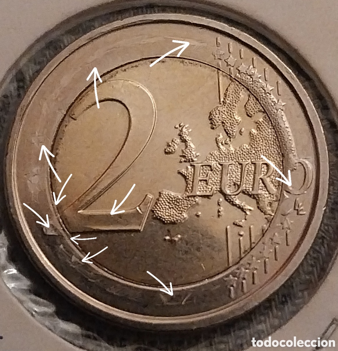 Monedas con errores: Error de Ceca 2eu B&eacute;lgica 2008 Conmemorativa - Foto 6