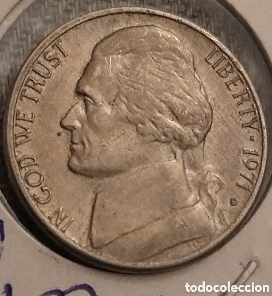 Monedas con errores: Five Cent E.E.U.U ERROR 1971 - Foto 3