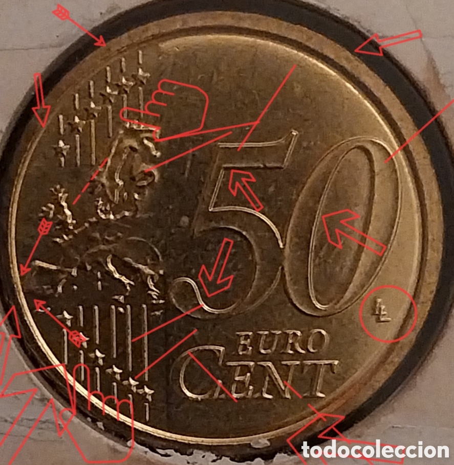 Monedas con errores: 2 Monedas ERROR 50cents Vaticano + 10 Kopper Rusia. - Foto 10